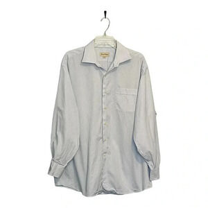 TOMMY BAHAMA LIGHT BLUE PINSTRIPES BUTTON-DOWN SHIRT 100% COTTON SIZE LA…‎